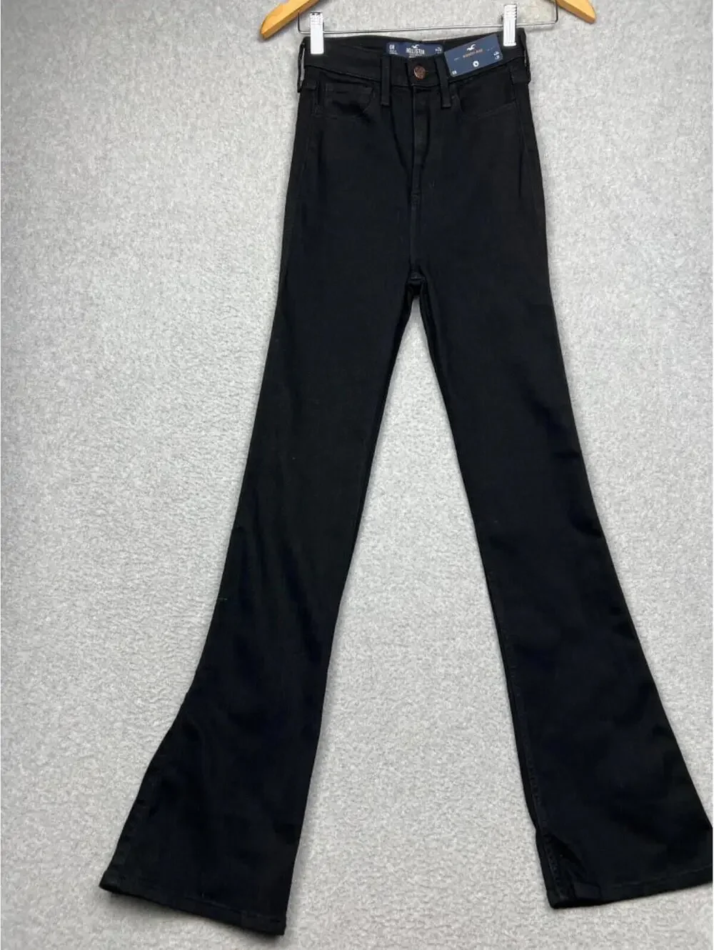 Hollister Denim Jeans Womens 0R 24W / 31L Highest Rise Black Flare Leg Causal